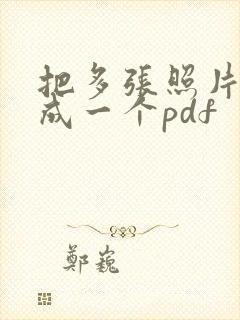 把多张照片转换成一个pdf
