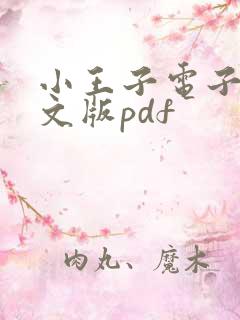 小王子电子书中文版pdf
