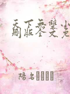 天下无双小说未删版全文免费阅读