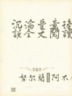 沉沦爱意后妈小说全文阅读