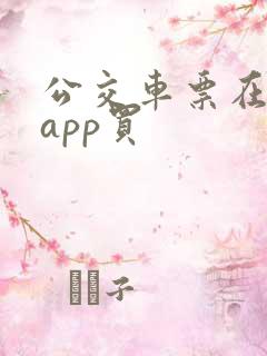 公交车票在哪个app买