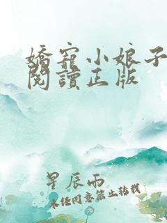 娇宠小娘子免费阅读正版
