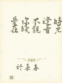 爱你不逢时短剧在线观看免费全集