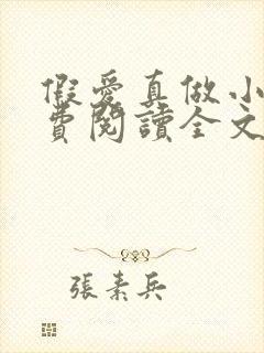 假爱真做小说免费阅读全文