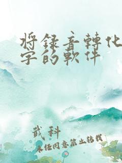 将录音转化为文字的软件