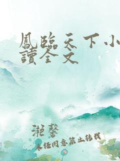 凤临天下小说阅读全文