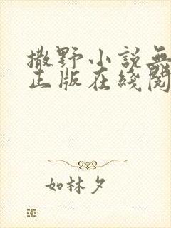 撒野小说无删减正版在线阅读