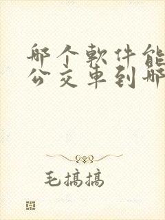 哪个软件能看到公交车到哪了