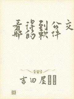 看得到公交车到哪的软件