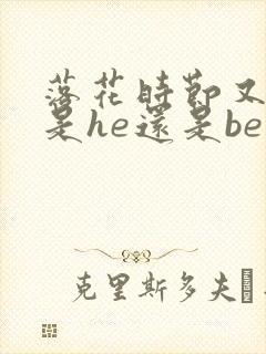 落花时节又逢君是he还是be
