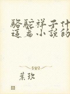 骆驼祥子什么是这篇小说的线索