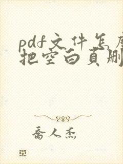 pdf文件怎么把空白页删除