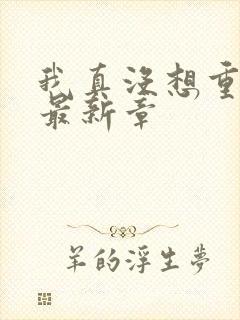 我真没想重生啊最新章