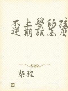 不上学的孩子叛逆期该怎么教育