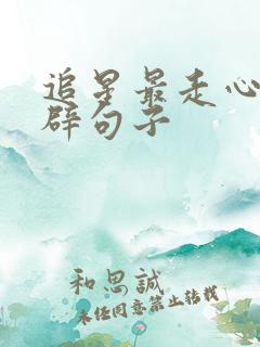 追星最走心的精辟句子