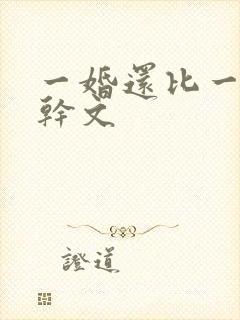 一婚还比一婚高干文