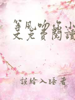 等风吻你小说全文免费阅读无弹窗