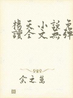 杨天小说免费阅读全文无弹窗