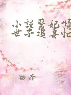 小说医妃倾城:世子追妻忙免费看