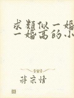 求类似一婚还比一婚高的小说