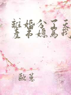 离婚分了天价家产弟媳骂我穷亲戚免费阅读