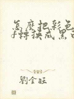 怎么把彩色pdf转换成黑白