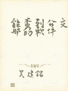 能查到公交车到哪的软件