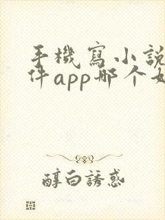 手机写小说的软件app哪个好