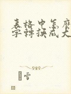 表格中怎么把数字转换成大写金额