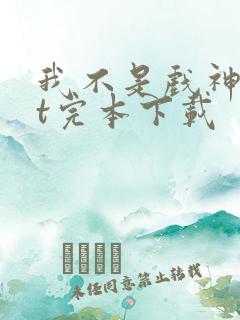 我不是戏神txt完本下载