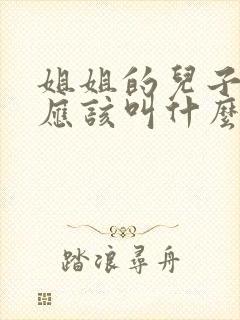 姐姐的儿子弟弟应该叫什么