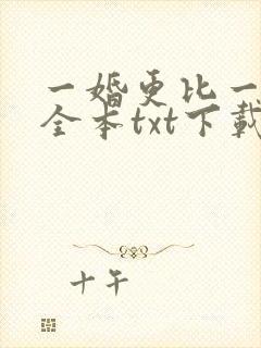 一婚更比一婚高全本txt下载阅读