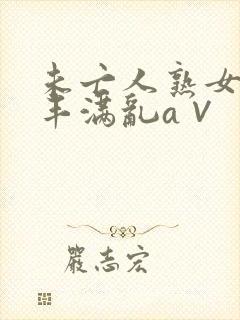 未亡人熟女人妻丰满乱a∨