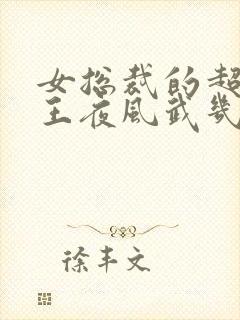 女总裁的超级兵王夜风武几个女人