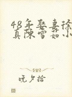48年娶妻徐慧真陈雪茹小说