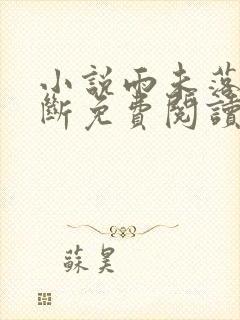 小说雨未落情已断免费阅读