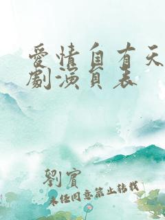 爱情自有天意短剧演员表