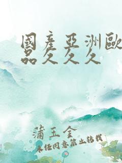 国产亚洲欧美精品久久久
