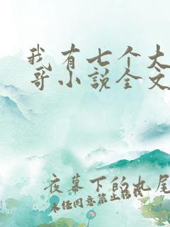 我有七个大佬哥哥小说全文免费阅读