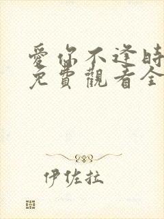 爱你不逢时短剧免费观看全集高清
