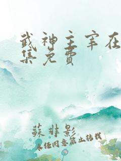 武神主宰在线全集免费