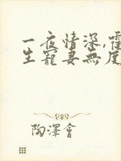 一夜情深,霍先生宠妻无度全