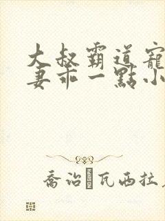 大叔霸道宠小甜妻乖一点小说免费阅读