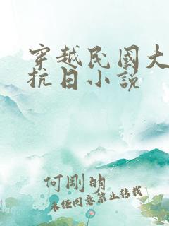 穿越民国大少爷抗日小说