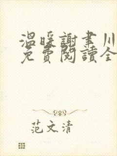 温暖谢聿川小说免费阅读全文无弹窗