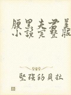 腹黑夫君美如花小说完整版