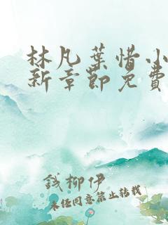 林凡叶惜小说最新章节免费阅读