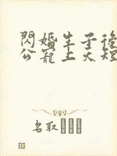 闪婚生子后被老公宠上天短剧