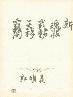 霸天武魂新笔趣阁移动版