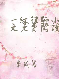 一级律师小说全文免费阅读免费